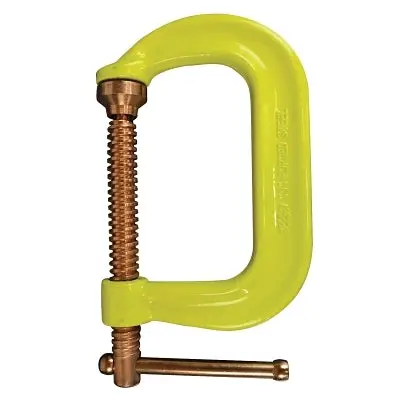 Hi-Vis C-Clamps, Sliding Pin T Handle, 5 In Throat Depth 1