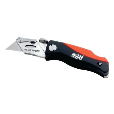 Bkph Lock-Back Utility Knife, 6-1/4 In L, Utility Steel Blade, Abs, Red/Black 1