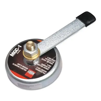 Mgc Magnetic Ground Clamp, 250 A, 3-1/2 In Dia, Steel/Brass 1