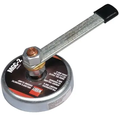 Mgc Magnetic Ground Clamp, 250 A, 3-1/2 In Dia, Steel/Copper 1