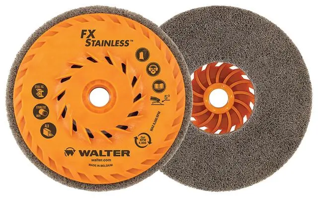 Walter 07X452 4.5" X 5/8-11" Spin-On Fx™ Stainless Cup Wheel 1