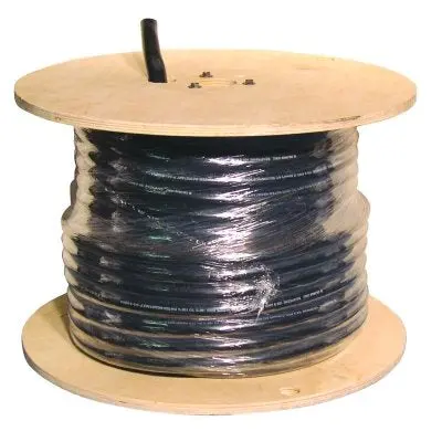 Soow Non Ul Power Cable, 6 Awg, 4 Conductors, 45 A, 250 Ft, Black, Spool 1