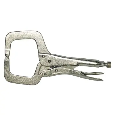 Locking C-Clamp, 2.625 In Throat Depth, 11 In Oal, Chrome, 3-3/4 In Opening Size 1