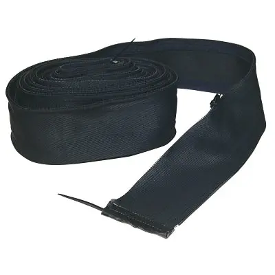 4 In X 22 Ft, Large, Black Nylon, Cable Cover With Zipper 1