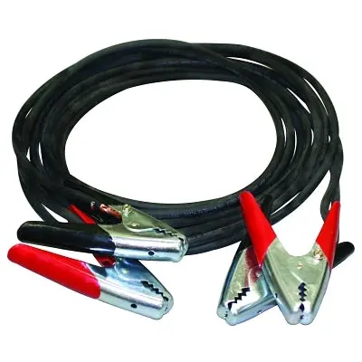 Booster Cables, 4 Awg, Red/Black Clamps, 20 Ft, Black Cords 1