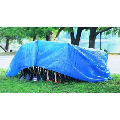 Multiple Use Tarp, 20 Ft W X 30 Ft L, Polyethylene, Blue 1