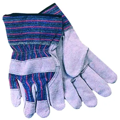 Work Gloves, Large, Cowhide, Pearl Gray 1