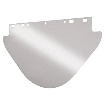Visor, Clear, Unbound, 19 In L X  9-3/4 In, For Fibre-Metal� Head Gear/Cap Adaptors 1