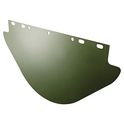 Replacement Visor, Dark Green, Unbound, 9-3/4 In H X 19 In L, For Most Manufacturer Ins Head Gear/Cap Adaptors 1