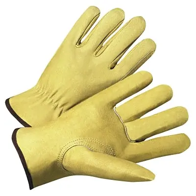 Premium Grain Pigskin Driver Gloves, Large, Unlined, Beige 1