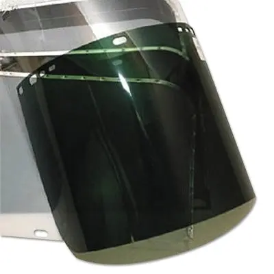 Visor, Dark Green, 11 In L X 8 In H, Unbound, For Fibre-Metal� Head Gear/Cap Adaptors 1