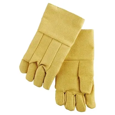 High Heat Wool-Lined Gloves, Fiberglass, Yellow, Large 1