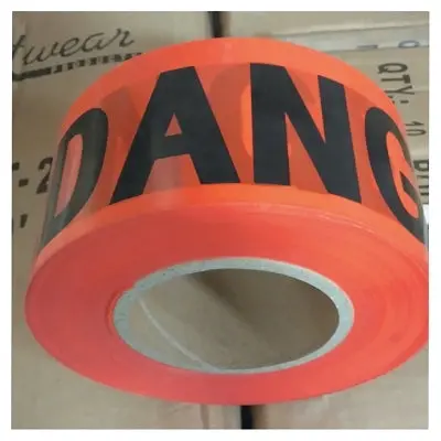 Economy Barrier Tape, 3 In X 1000 Ft, Red, Danger 1