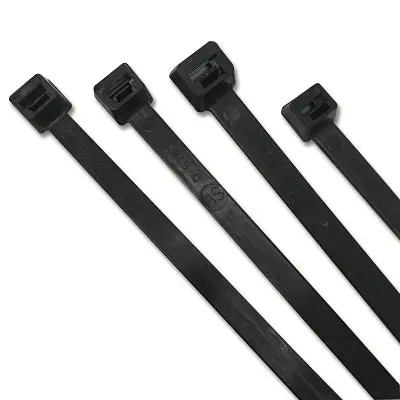Uv Stabilized Cable Tie, 30 Lb Tensile Strength, 5.7 In L, Black, 100 Ea/Bg 1