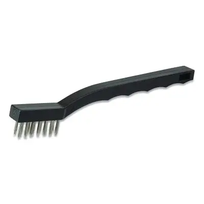 Utility Brush, 3X7 Rows, Stainless Steel Bristles, Plastic Handle, Hand Tied 1