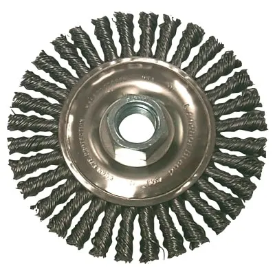 Stringer Bead Wheel Brush, 4 In D X 4 In W, 0.02In Stainless Steel, Clamshell Pk 1