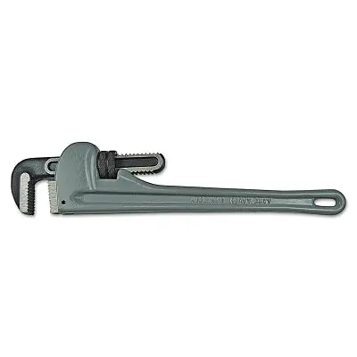 Aluminum Pipe Wrench, 15� Head Angle, Drop Forged Steel Jaw, 36 In 1