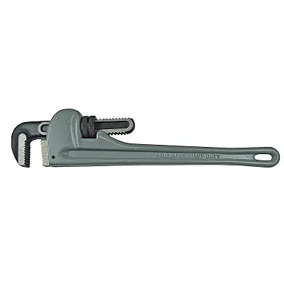 Aluminum Pipe Wrench, 15� Head Angle, Drop Forged Steel Jaw, 18 In 1