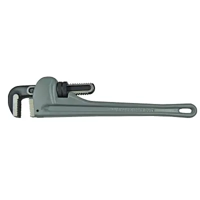 Aluminum Pipe Wrench, 15� Head Angle, Drop Forged Steel Jaw, 24 In 1