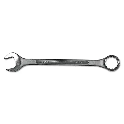 Jumbo Combination Wrench, 1-1/8 In Opening, 14-9/16 In L, 12-Point, Nickel Chrome Plated Finish 1