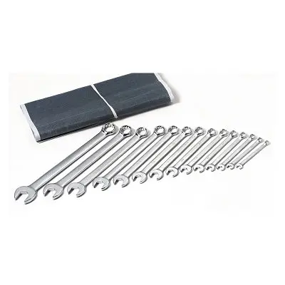 15 Piece Combination Wrench Set, 12 Points, Sae, Nickel Chrome Plated Finish 1