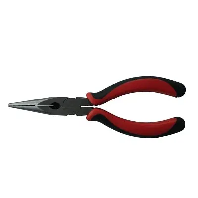 Solid Joint Long Nose Pliers, Drop Forged Steel, 6 In 1