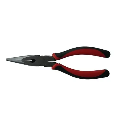 Solid Joint Long Nose Pliers, Drop Forged Steel, 8 In 1