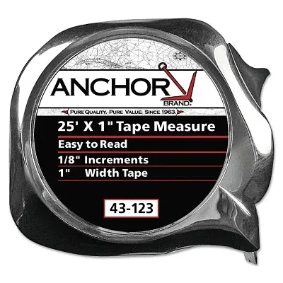 Easy To Read Tape Measure, 1/2 In X 12 Ft, Chrome 1