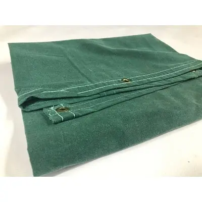 Protective Tarp, 10 Ft W X 12 Ft L, Mildew/Water Resistant, Canvas, Green 1