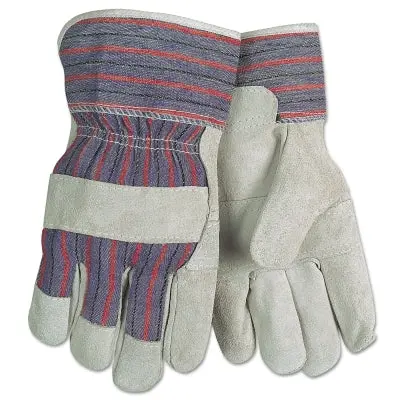 Economy Leather Patch Palm Gloves, Large, Cow Split Shoulder Leather, Assorted Colors 1