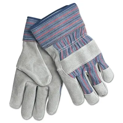 Select Shoulder Split Cow Gloves, X-Large, Blue W/Red Stripes 1