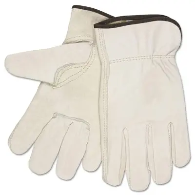 Unlined Drivers Gloves, Select Grade Cowhide, Medium, Keystone Thumb, Beige 1