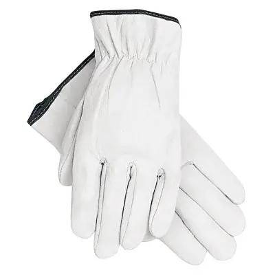 Premium Grade Grain Goatskin Drivers Gloves, 3601, X-Large, Unlined, White 1