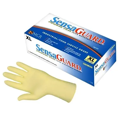 Disposable Latex Gloves, Powder Free, Rolled Cuff, 5 Mil, Nat. White, X-Large 1