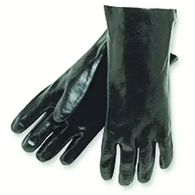 Economy Dipped Pvc Gloves, Large 14 In, Black 1