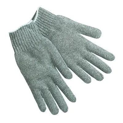 Knit Gloves, Large, Hemmed, Heavy Weight, Gray 1