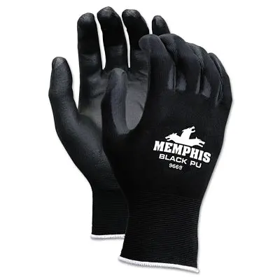 Nxg Pu Coated Work Gloves, 9669, Medium, Black 1