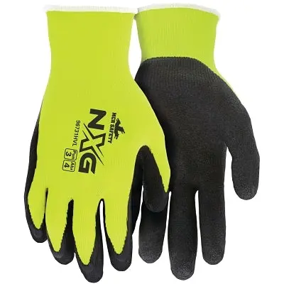 Nxg Work Gloves, Large, Black/Hi-Viz Yellow 1