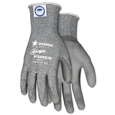 Ninja Force Coated Gloves, Large, Gray/Salt And Pepper 1