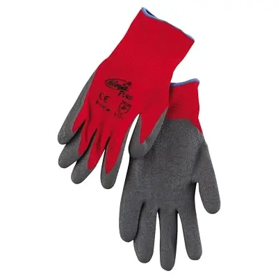 Ninja Flex N9680 15-Ga Nylon Rubber-Latex Coated Gloves, Medium, Gray/Red 1