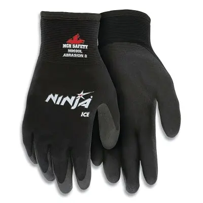 Ninja Ice Hpt Palm/Fingertip Coated Insulated Work Gloves, X-Large, Black 1