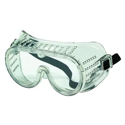 Protective Goggles, Clear/Clear, Pvc, Impact Resistant, Elastic Strap 1