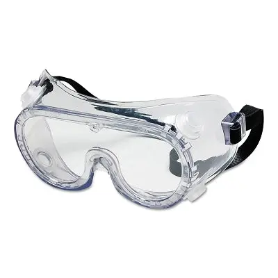 Protective Goggles, Clear/Clear, Pvc, Antifog, Chemical Resistant, Indirect Vent 1