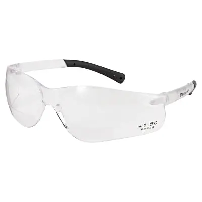 Bearkat Bk1 Series Bifocal Readers Safety Glasses, Clear Lens, 1.5 Dipter, Clear Frame 1