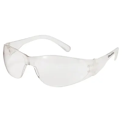 Checklite Cl1 Frameless Safety Glasses, Clear Lens, Polycarbonate, Uncoated, Clear Frame 1