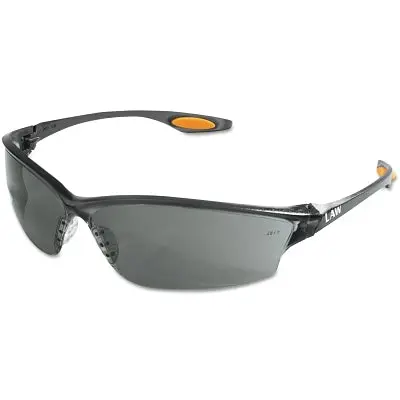 Law 2 Protective Eyewear, Gray Lens, Duramass Hard Coat, Black Frame, Nylon 1