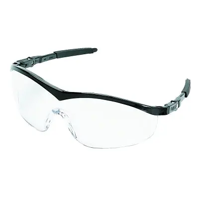 St1 Series Protective Eyewear, Clear Lens, Scratch-Resistant, Black Frame, Nylon 1