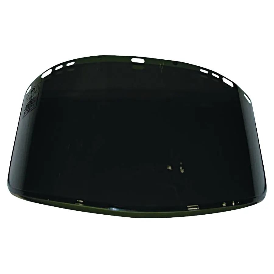 F40 Propionate Faceshield, 915-63, Uncoated, Dark Green, Unbound, 15.5 In L X 9 In 1