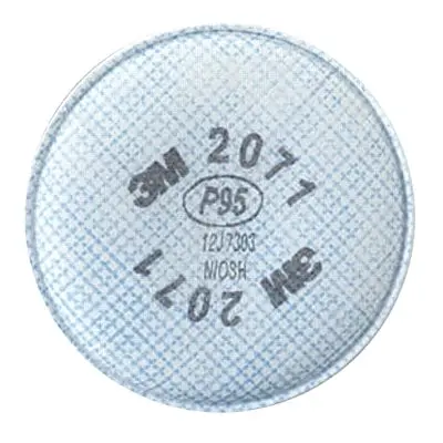 2000 Series Particulate Filter, P95, Solids/Liquids/Oil Based Part/Metal Fumes, White 1