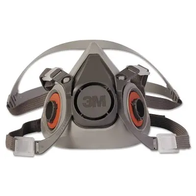 Half Facepiece Reusable Respirator 6000 Series, Medium, Resist Gases, Vapors, Particulates, Adjustable Strap, Tpe 1